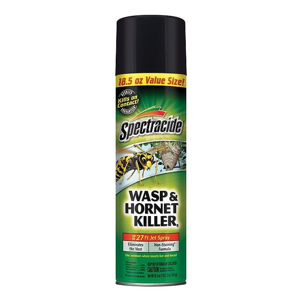 Aerosol Wasp & Hornet Killer, 18 oz Can, Up to 27 ft Jet Spray, Outdoor Use