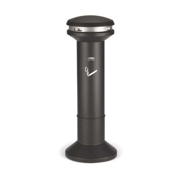 Infinity Cigarette Receptacle, 6-11/16 gal., Black