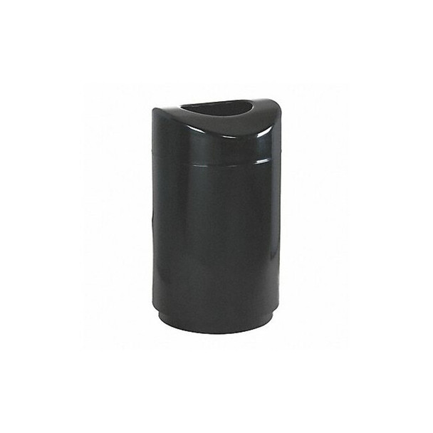 Eclipse 30 gal Round Indoor Metal Can, Black, None, Steel, Not Applicable
