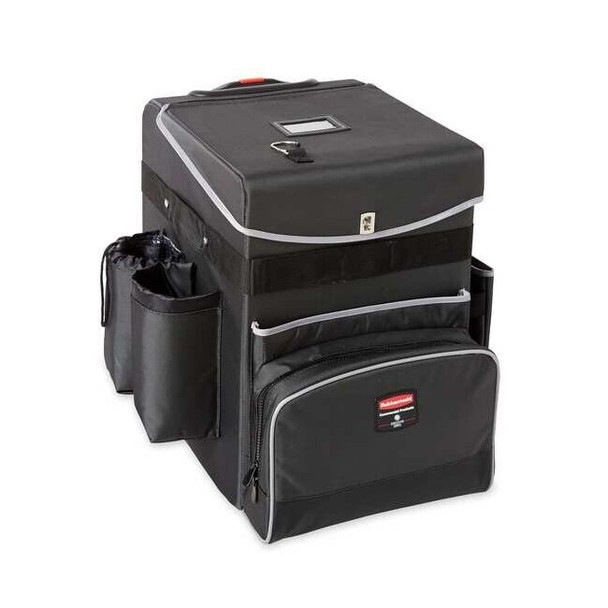 Rubbermaid Commercial Housekeeping Cart,Black,21-1/4 in.H 1902466