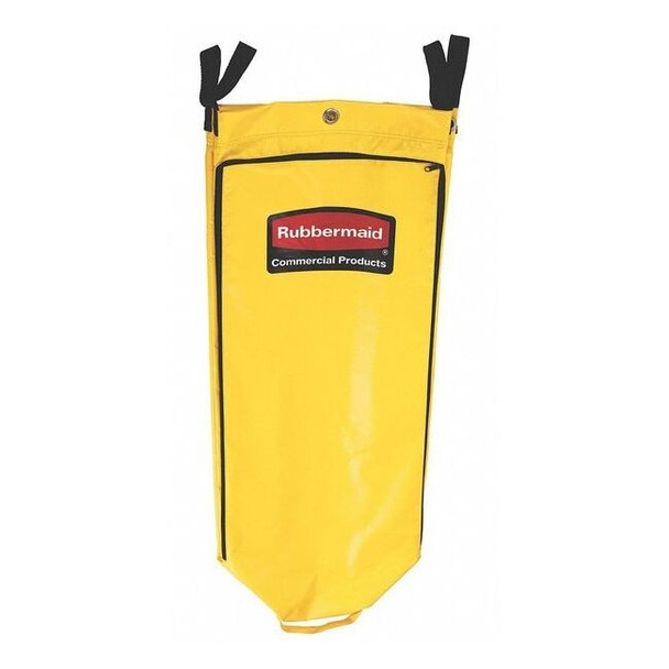 Rubbermaid Commercial Replacement Bag,10-1/2 in. W,Yllw,Vinyl 1966881