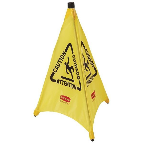 Rubbermaid Commercial Soft Safety Sign,Yellow,30 in H FG9S0100YEL Rubbermaid Commercial Soft Safety Sign,Yellow,30 in H FG9S0100YEL