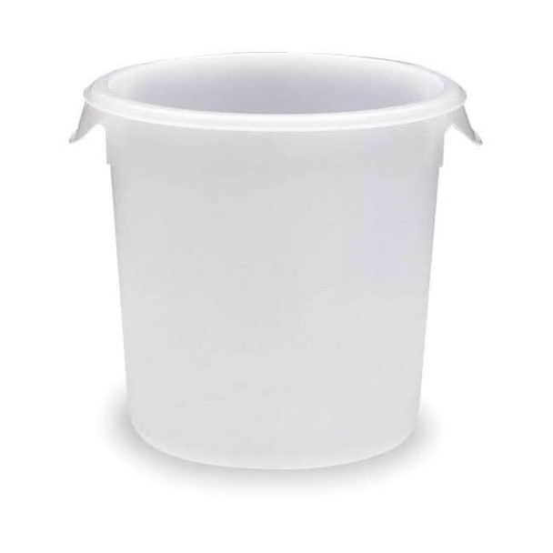 Rubbermaid Commercial Round Storage Container, 4 qt FG572100WHT