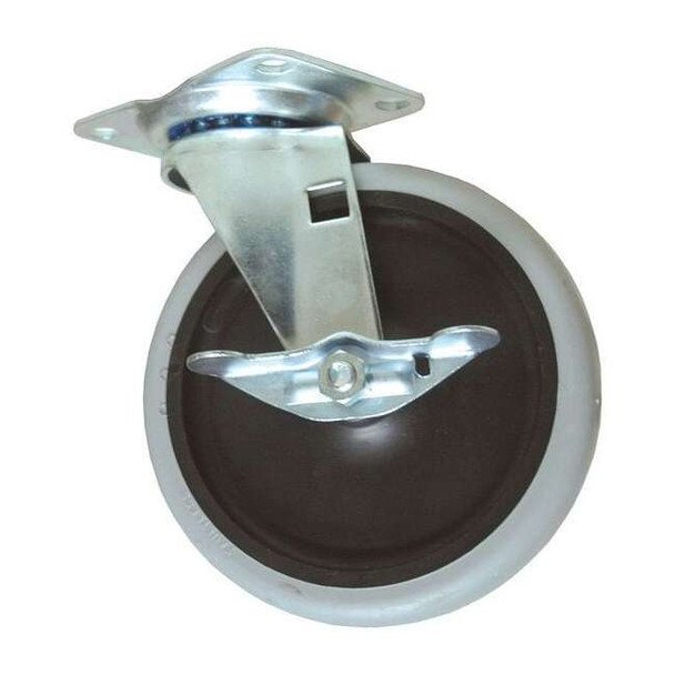 Rubbermaid Commercial Caster,Swivel with Brake,5 In GRFG29818