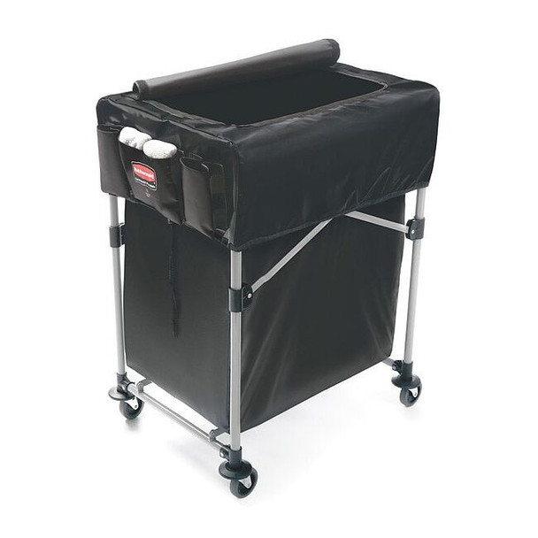 Rubbermaid Commercial Hamper Cover,19.88 in W,Black 1889863