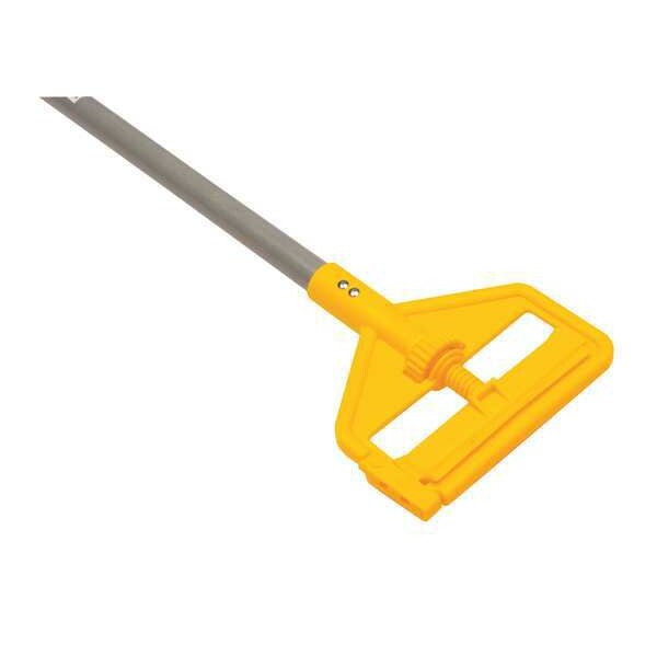 54" Slide On Wet Mop Handle, Yellow Head, Gray Handle, Fiberglass