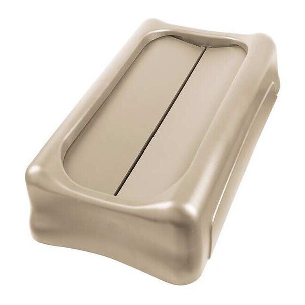 Slim Jim(R) 23 gal Trash Can Lid, Swing Beige, Resin, 1 Openings 11 1/4 in W/Dia