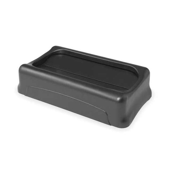 Slim Jim(R) 23 gal Trash Can Lid, Swing Black, Resin, 1 Openings 11 1/4 in W/Dia