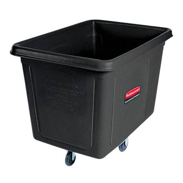 Rubbermaid Commercial Cube Truck,5/16 cu. yd.,300lb. Cap,Black FG460800BLA