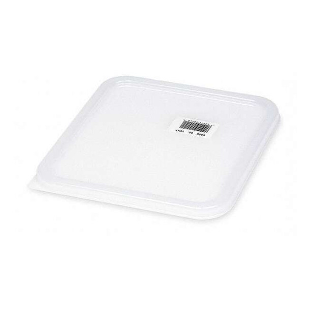 Square Lid Container Food Storage Container Lid, White, Polyethylene