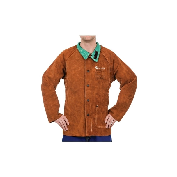 Split Cowhide Leather Jacket, 2X-Large, Lava Brown