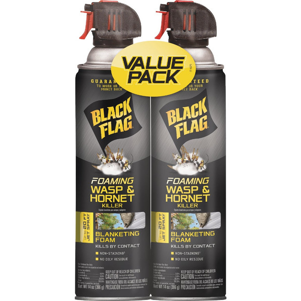 Black Flag 14 Oz. Foaming Aerosol Spray Wasp & Hornet Killer (2-Pack) HG-21089