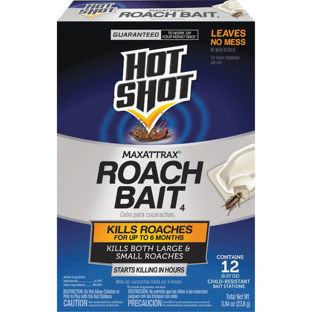Hot Shot Max Attrax 0.84 Oz. Solid Roach Bait Station (12-Pack) HG-96987