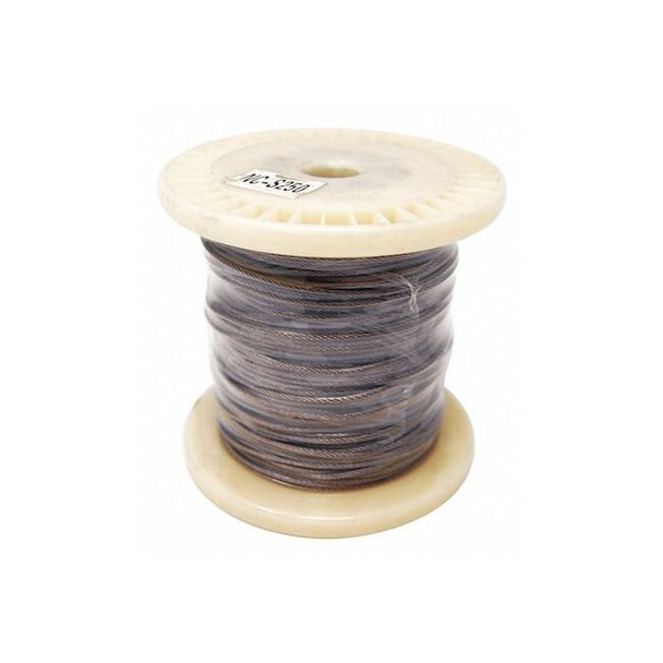 Bird Barrier Netting Perimeter Cable,250ft W,1/8 in H nc-s250