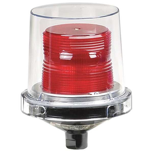 Warning Light, Red, Incandescent, 120V AC, 90 FPM, 5 1/2 in Dia., (F) 1/2 in NPT
