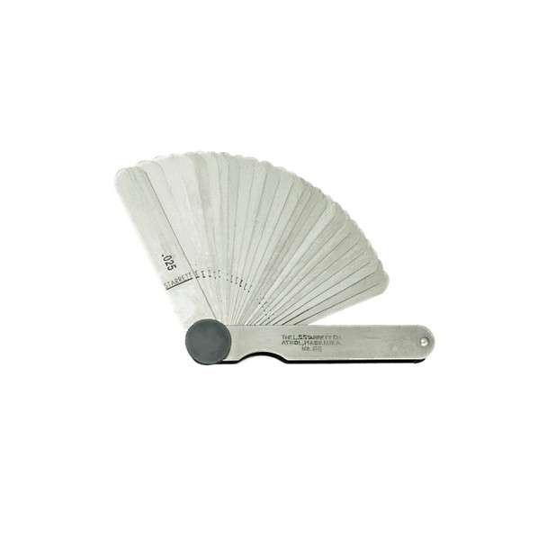 Straight-Leaf Thickness Gage, 0.0250 in Thick, 3-1/32 in L