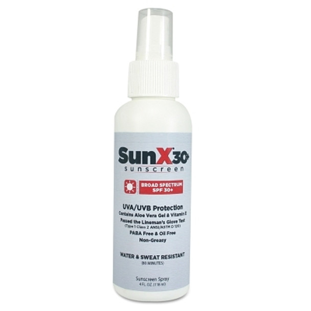 SunX Sunscreen Spray, 4 oz Bottle, 30 SPF