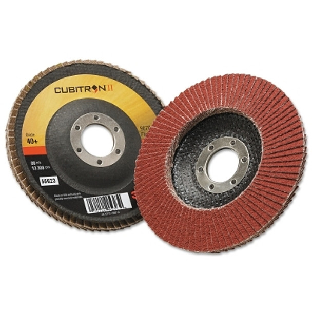 Cubitron II™ Flap Disc 967A, 4-1/2 in dia, 40 Grit, 7/8 in Arbor, 13,300 RPM, Type 29