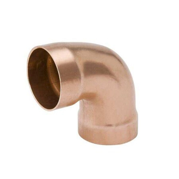 1-1/2" NOM C Copper DWV 90 Degree Elbow, Basic Pipe Fitting Material: Metal