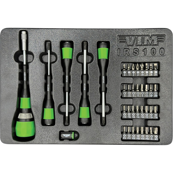 40 PC. INTERCHANGEABLE RATCHETING SCREWDRIVER SET IRS100