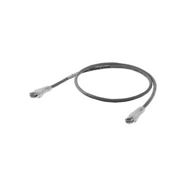 Hubbell Premise Wiring Patch Cord,Cat 6,Clear Boot,Gray,5.0 ft. HC6GY05