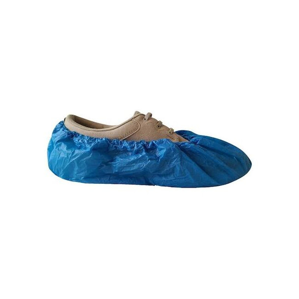 Disposable Shoe Covers, CPE, Blue, Slip Resistant Sole: Yes ,XL