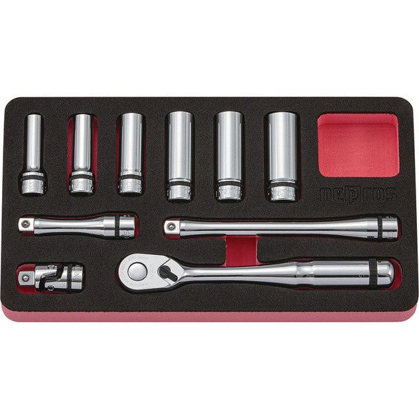 Socket Set 3/8" Drive Deep   10 pc NTB3L10C
