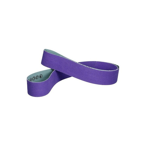 Sanding Belt, Coated, Ceramic, 60 Grit, Not Applicable, 1184F, Purple