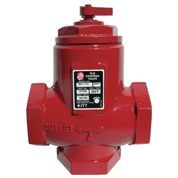 Bell & Gossett Flo-Control Valve,1-1/4 In,FNPT,Iron 107019