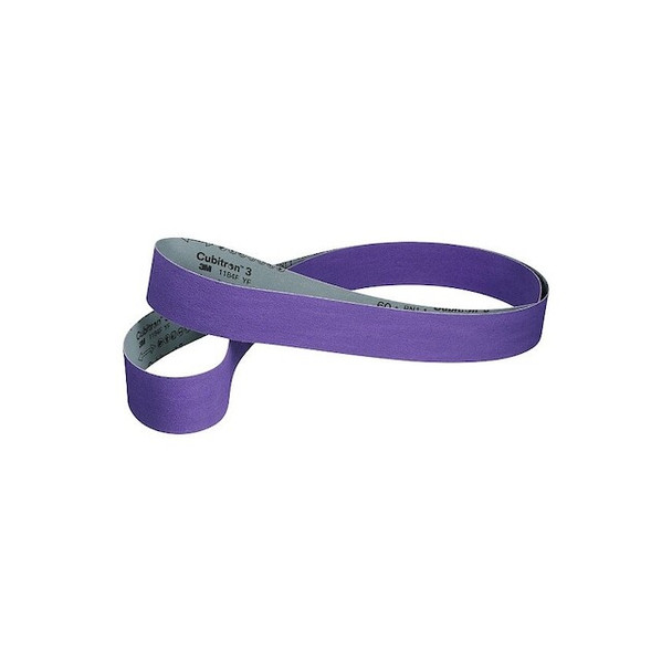 Sanding Belt, Coated, Ceramic, 60 Grit, Not Applicable, 1184F, Purple