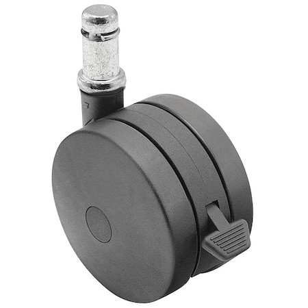 50mm Non-Marking Nylon Swivel Caster, Side Brake, Loads Up To 75 lb