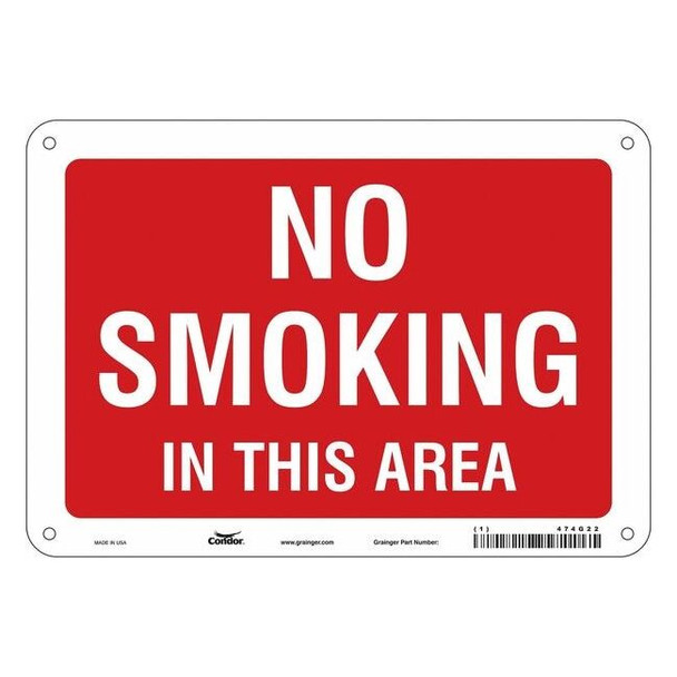 Condor Safety Sign, 7" H, 10" W,  Vertical Rectangle, English, 474G22 474G22