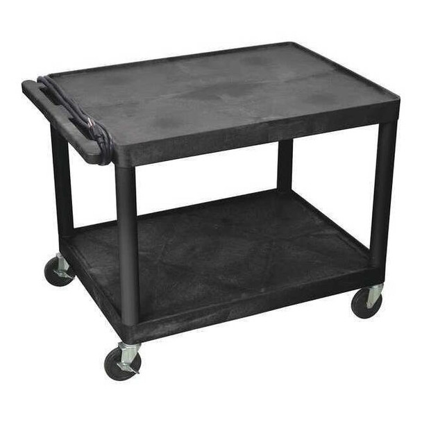 Luxor 27"H AV Cart - Two Shelves - Black LP27E-B