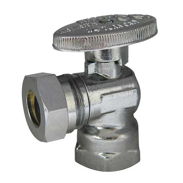 Kissler Water Supply Stop,Brass,1/4-Turn,1/2" AB88-9235