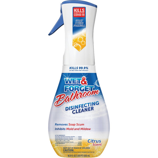 Wet & Forget 16.9 Oz. Citrus Scent Bathroom Disinfecting Cleaner 812016-C