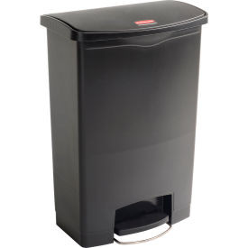 Rubbermaid Slim Jim 1883615 Plastic Step On Container Front Step 24 Gallon - Bla