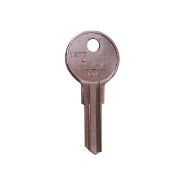 Kaba Ilco Key Blank, Type 1677,1677,Brass, PK10 1677