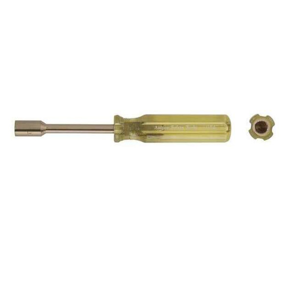 Ampco Safety Tools Nut Driver,1/4 in,Solid,Fluted,3-7/16 in ND-1/4