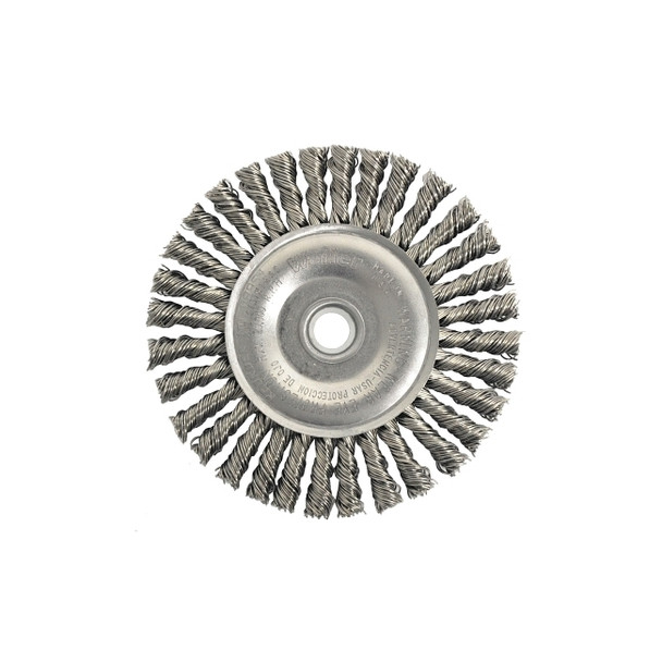 Roughneck Stringer Bead Wheel, 4 in Dia, .02 in Wire, 1/2-3/8 in Arbor