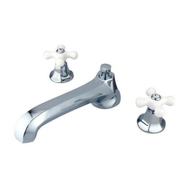 Kingston Brass KS4301PX Roman Tub Filler Porcelain Cross Handle KS4301PX