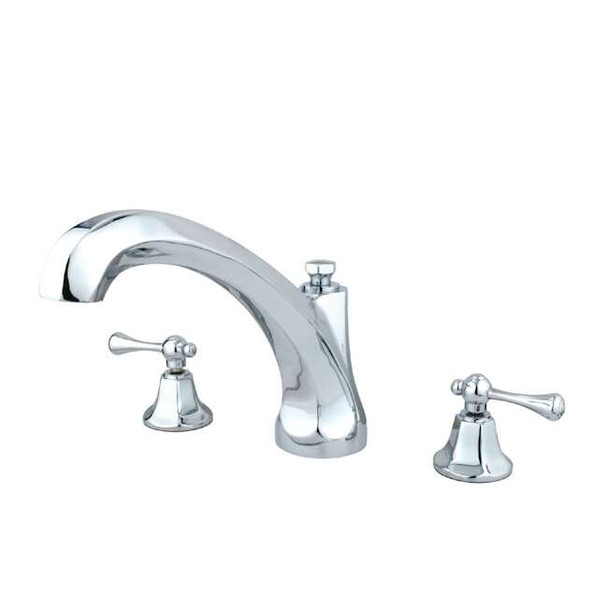Kingston Brass Roman Tub Faucet, Polished Chrome, Deck Mount KS4321BL