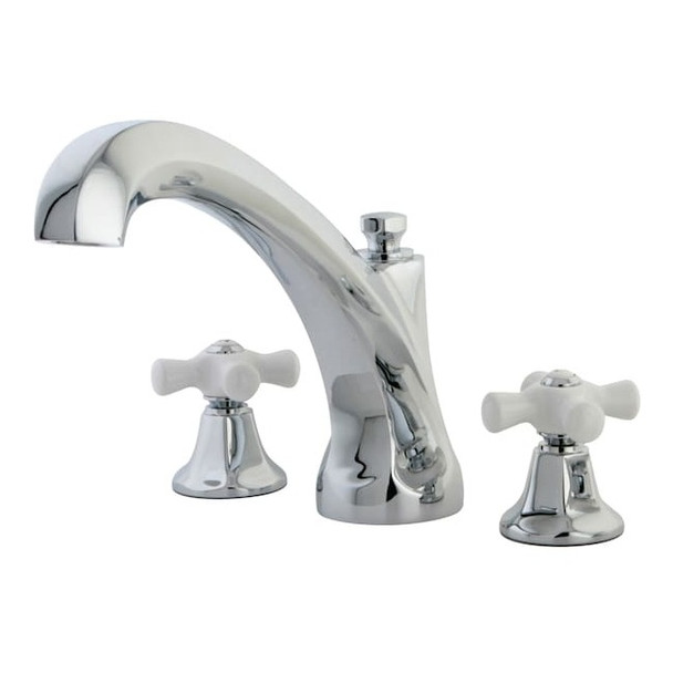 Kingston Brass KS4321PX Roman Tub Filler Porcelain Cross Handle KS4321PX