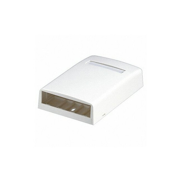 Panduit Surface Mount Box,Mini Com,4Port,Off Wht CBX4IW-AY