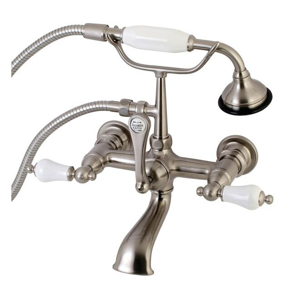 Wall-Mount Clawfoot Tub Faucet, Brushed Nickel, Tub Wall Mount