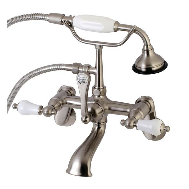 Wall-Mount Clawfoot Tub Faucet, Brushed Nickel, Tub Wall Mount