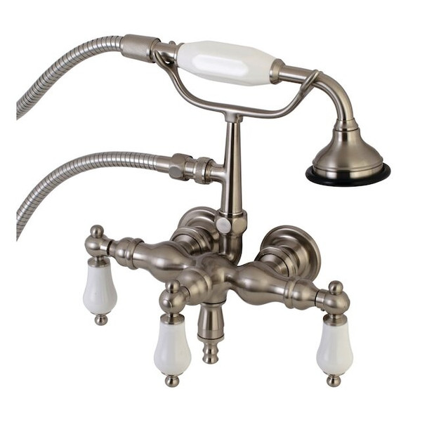 Wall-Mount Clawfoot Tub Faucet, Brushed Nickel, Tub Wall Mount