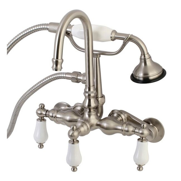 Wall-Mount Clawfoot Tub Faucet, Brushed Nickel, Tub Wall Mount
