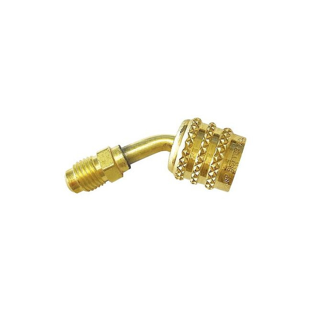 Jb Industries Adapter,45 Deg,1/2 in L,Brass,800 psi QC-A2L-LH45