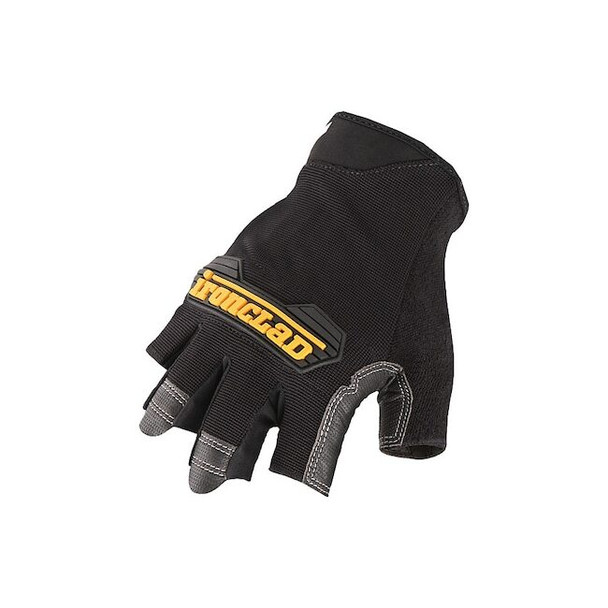 MFG2 Fingerless Glove, Synthetic Leather Palm, Black