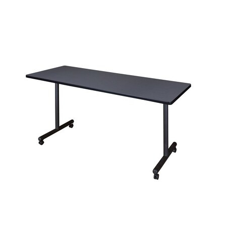 Kobe Rectangle Training Table, 66" W, 29" H, Laminate Top, Gray MKTRCC6624GY